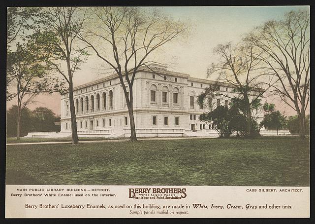 digitized image of Carnegie Library in Detroit, Mich.